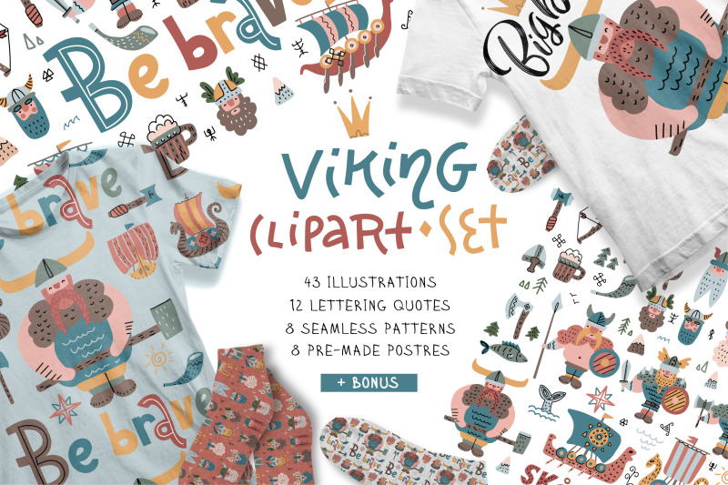 cute-childish-vikings-clipart-set