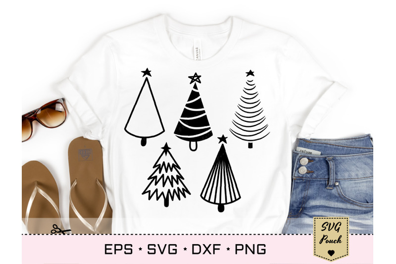christmas-trees-doodles-svg