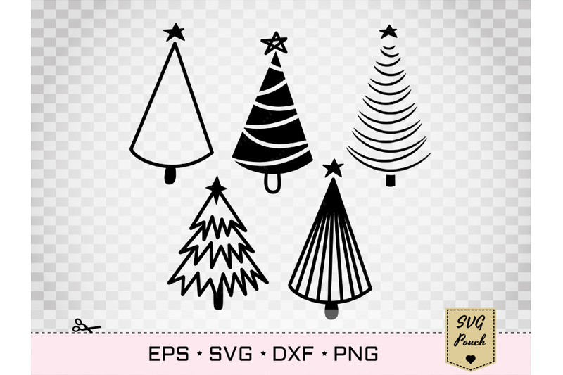christmas-trees-doodles-svg