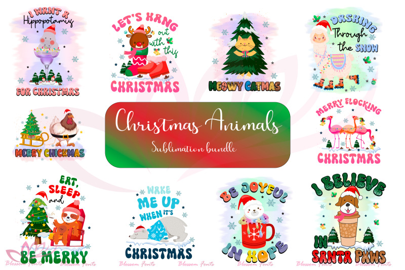 christmas-animals-sublimation-bundle