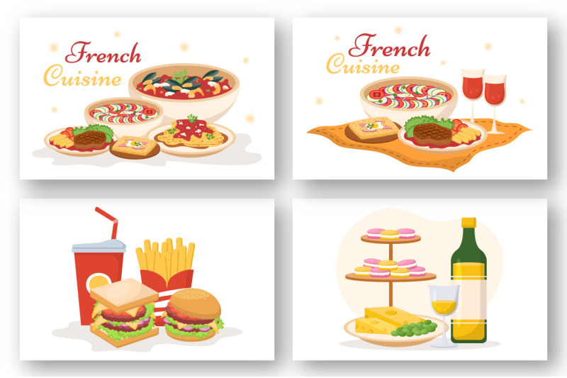 10-french-food-cuisine-restaurant-illustration