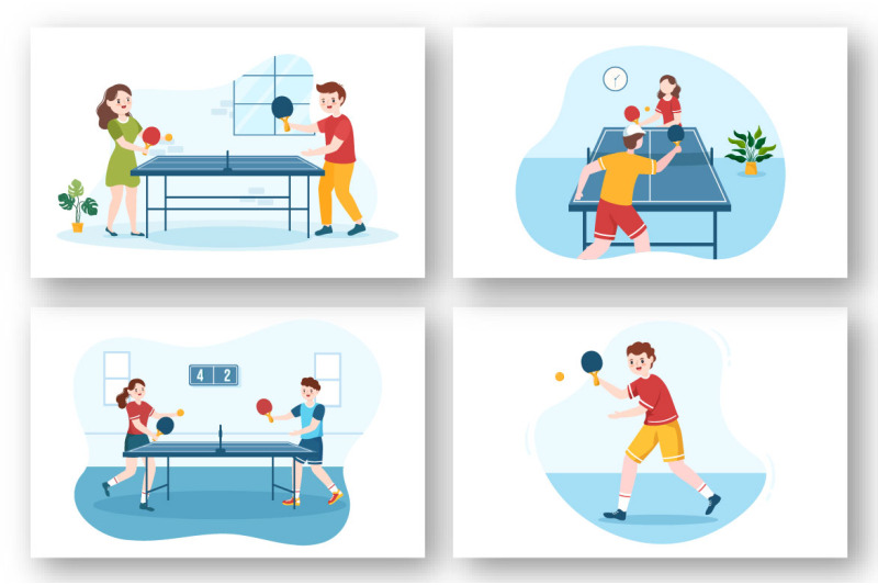 11-playing-table-tennis-sports-illustration