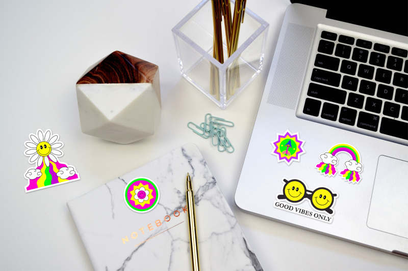 retro-psychedelic-smiley-stickers-png-printable-stickers