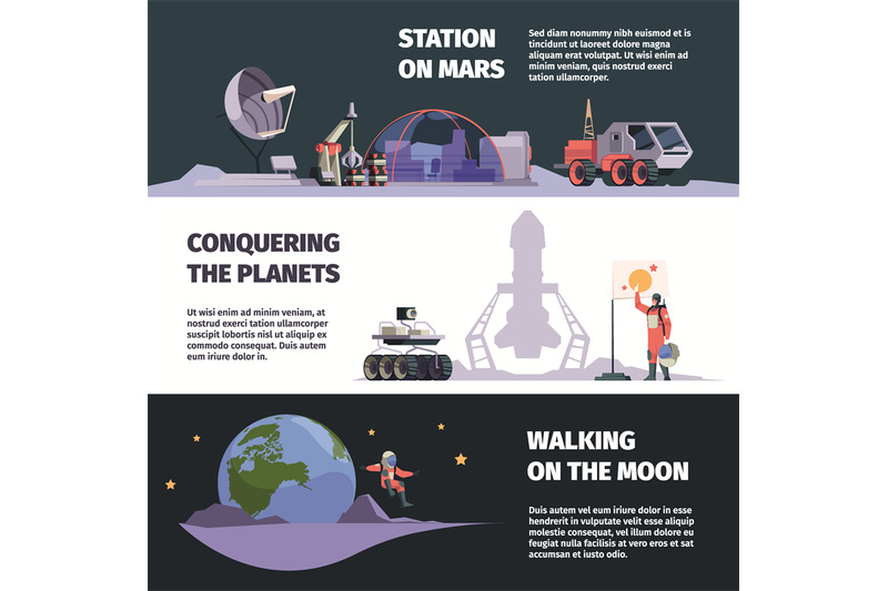 space-universe-banners-different-cosmos-planets-exploring-astronaut-a