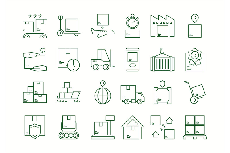 storage-symbols-logistic-delivery-icons-warehouse-packages-garish-vec