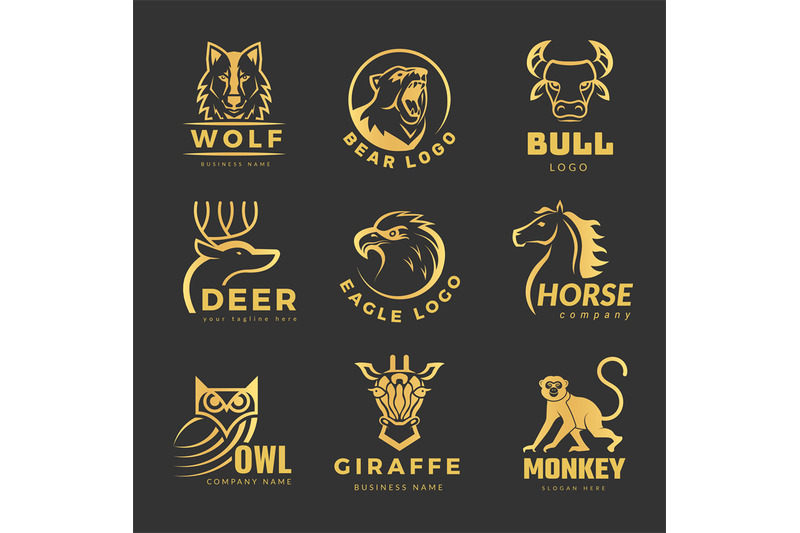 animals-logo-business-identity-symbols-with-stylized-pictures-of-diff