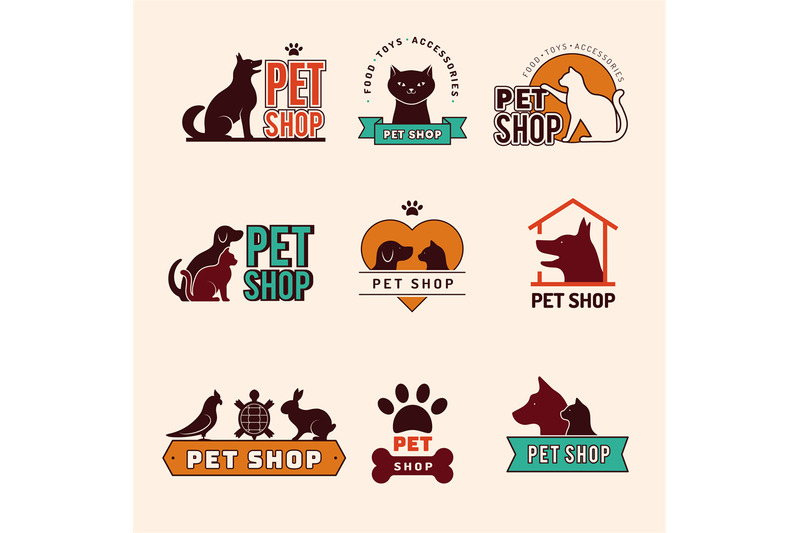 pet-shop-logo-zoo-market-emblems-dog-cats-and-other-domestic-animals