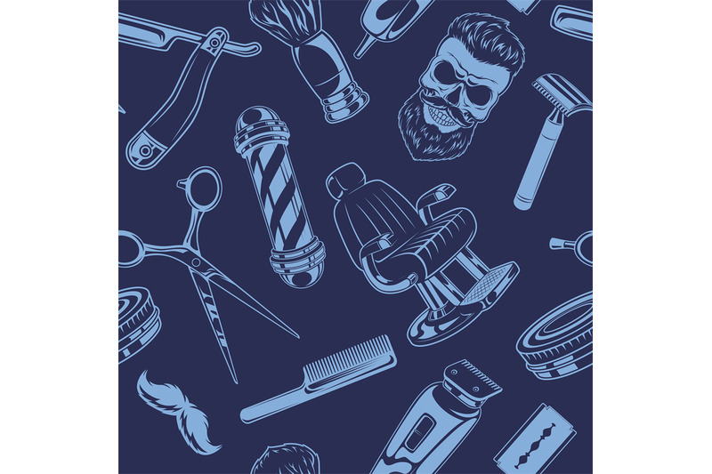 barber-shop-pattern-vintage-hairstyles-symbols-scissors-and-blade-for