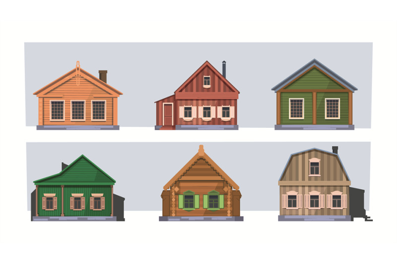 russian-rural-buildings-row-village-houses-russian-village-garish-vec