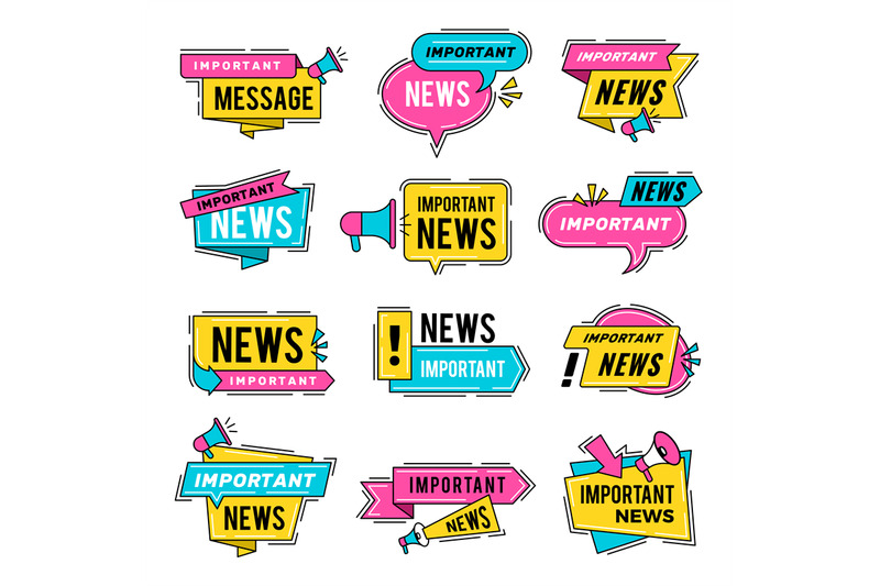 important-news-announcing-banners-discount-ads-sticker-with-place-for