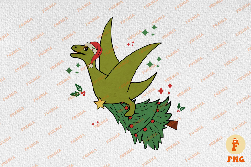 cute-flying-dinosaur-happy-chrismas