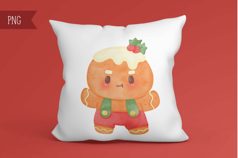 christmas-gingerbread-watercolor-kawaii-clipart-cute-winter