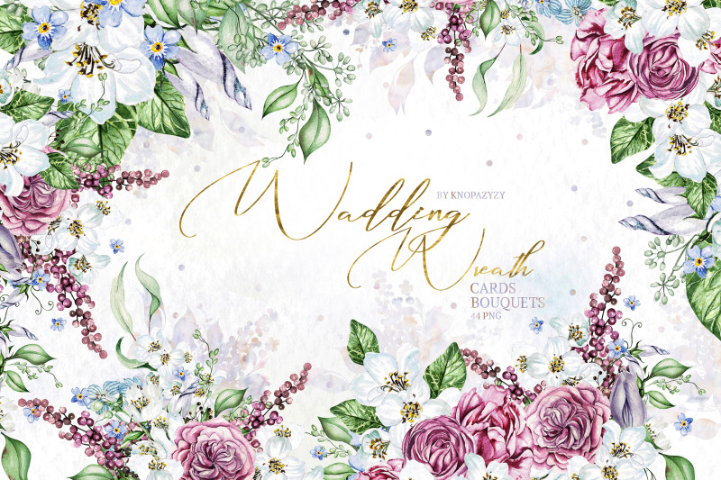 watercolor-wedding-wreath-amp-bouquets