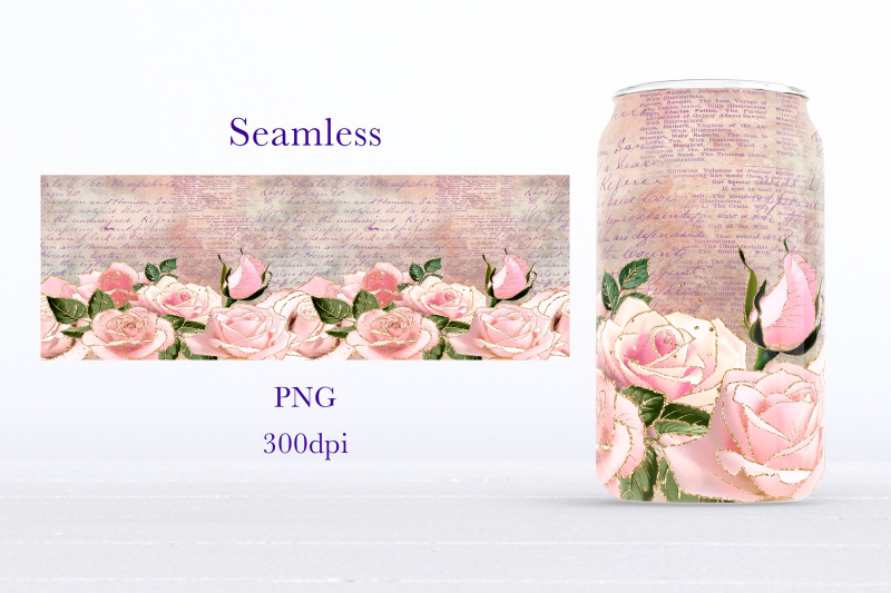 vintage-rose-seamless-glass-can-wrap-floral-sublimation-png