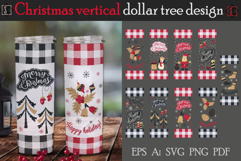 bundle-christmas-vertical-dollar-tree-vector-svg