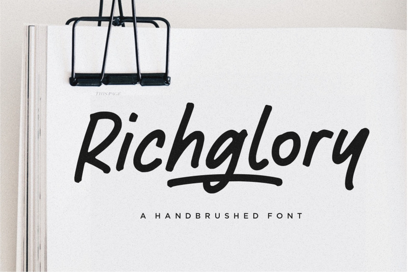 richglory-handbrushed-font