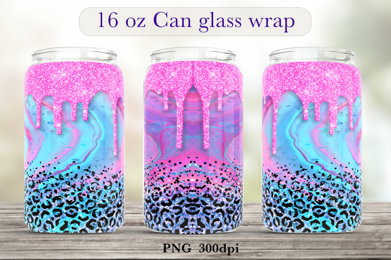 pink-glitter-drip-glass-can-wrap-leopard-print-sublimation