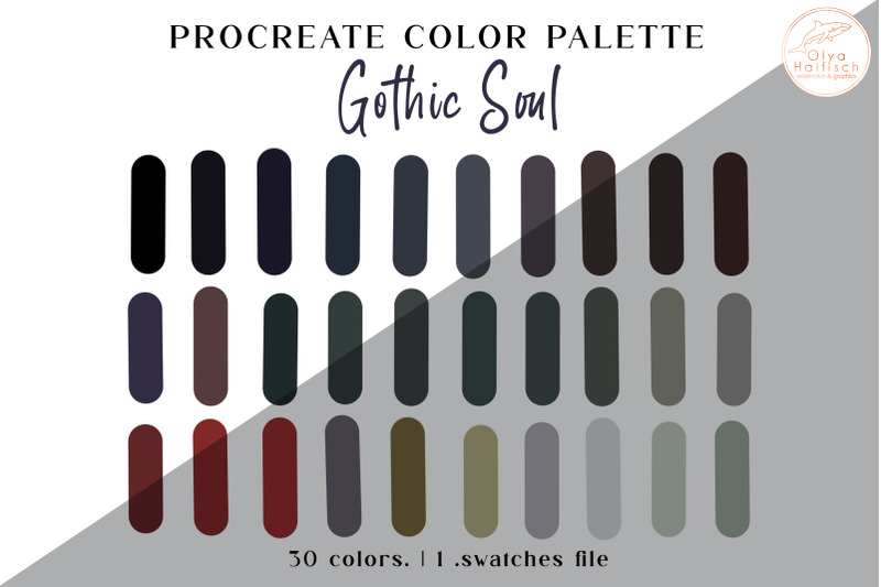 gothic-procreate-color-palette-dark-swatches
