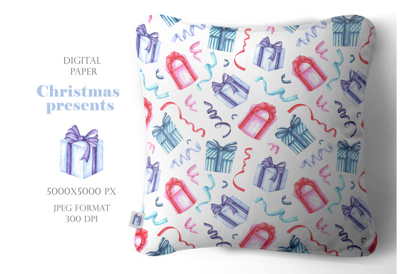 christmas-gifts-digital-paper-seamless-pattern-watercolor-presents