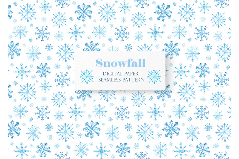 snowflakes-seamless-pattern-digital-paper-watercolor-snowflakes