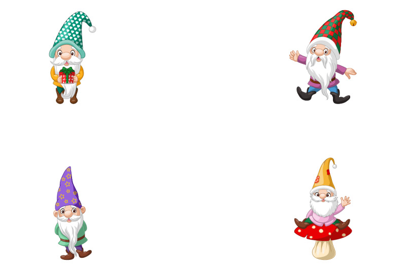 set-of-eight-gnomes-cartoon