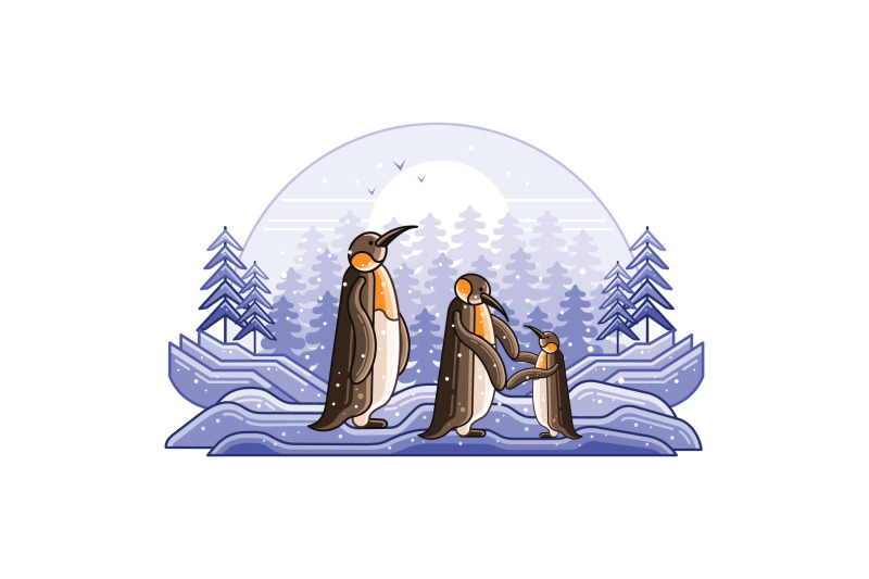 penguins-winter-graphics-line-illustration