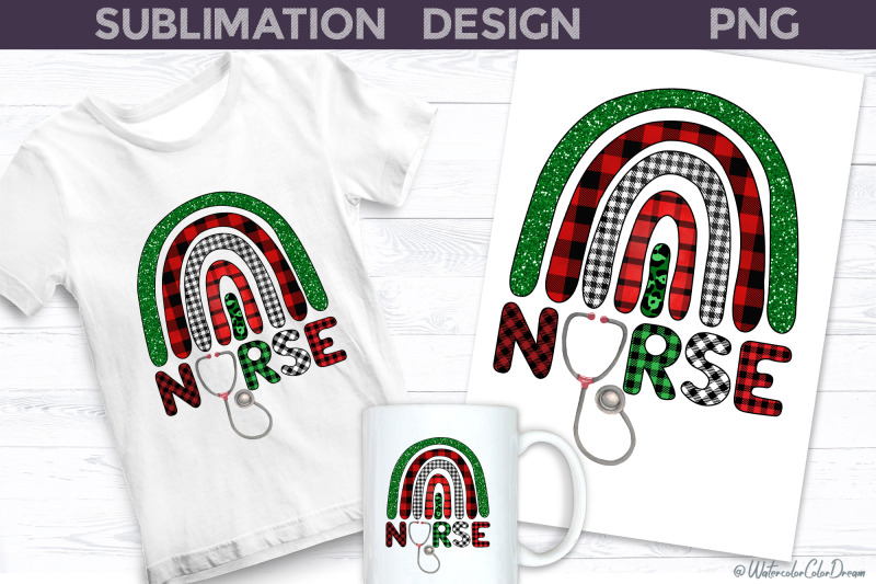 nurse-christmas-sublimation-nurse-t-shirt-design