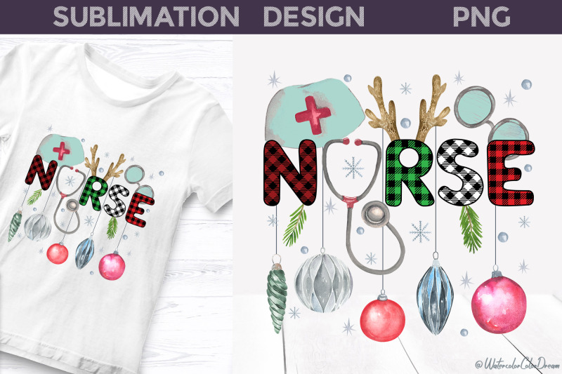 nurse-christmas-sublimation-design-nurse-shirt-design