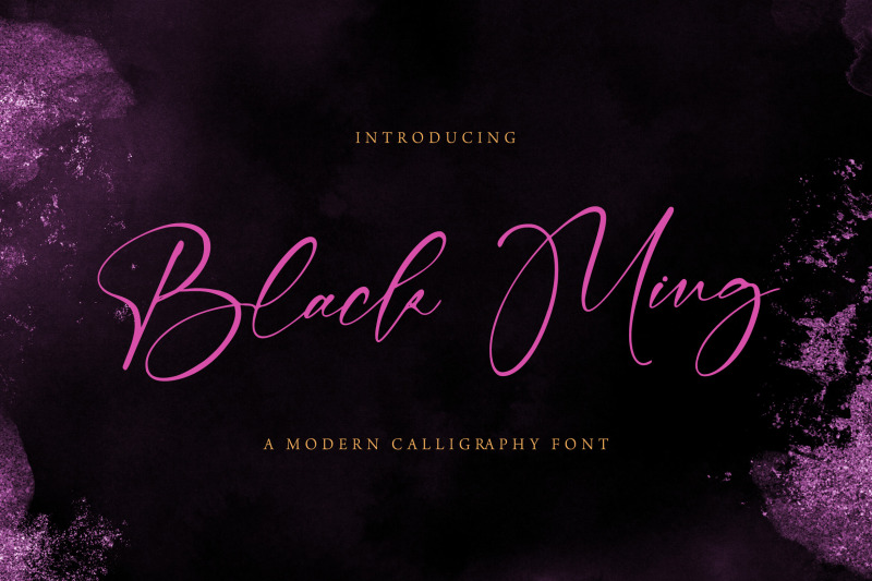 black-ming-calligraphy-font