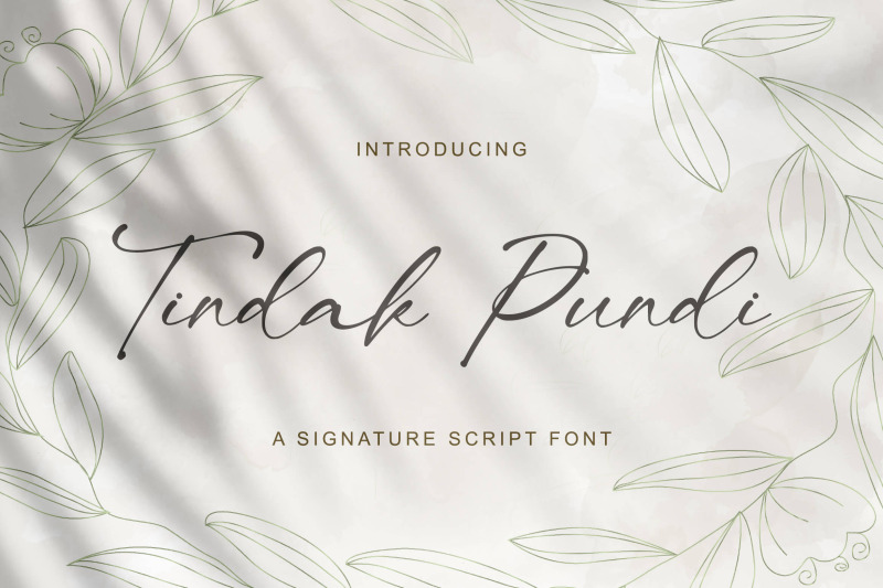 tindak-pundi-signature-script-font