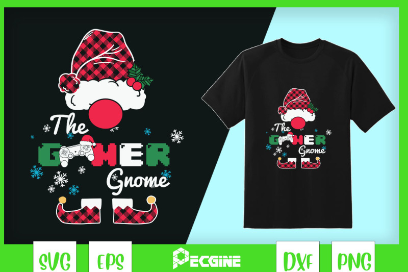 gamer-christmas-red-plaid-gamer-gnome