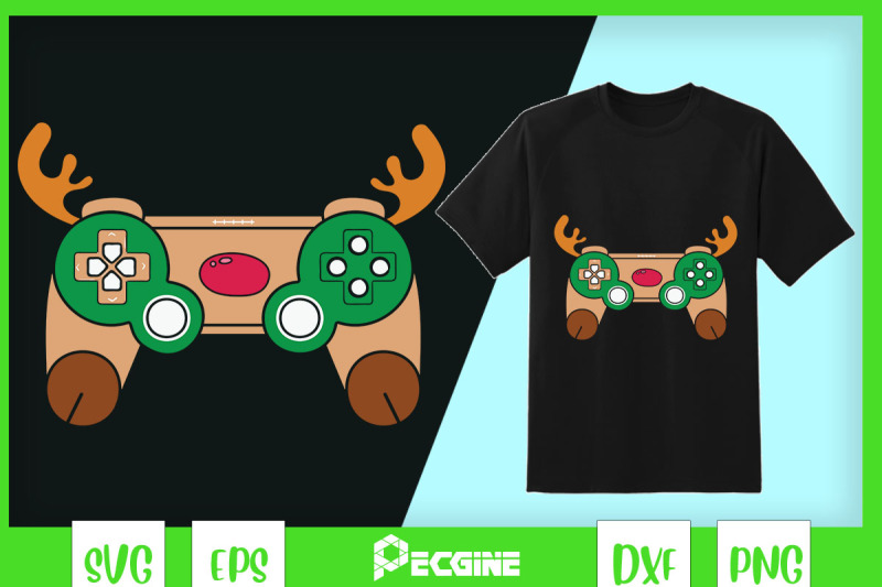 christmas-game-controller-reindeer-svg