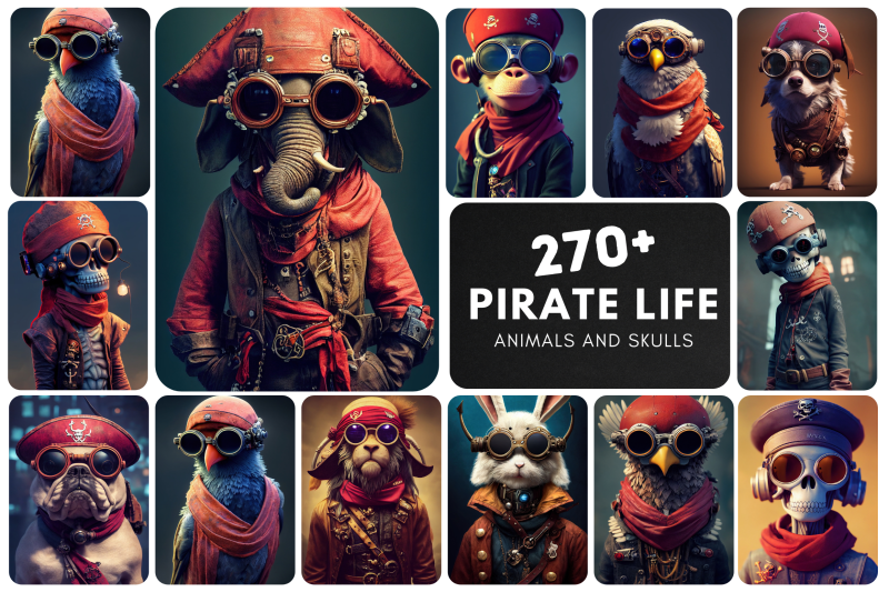 270-rare-pirate-characters-with-animals-and-skulls