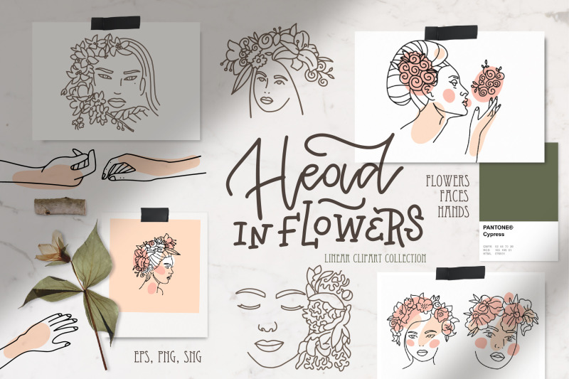 head-in-flowers-women-faces-lineart