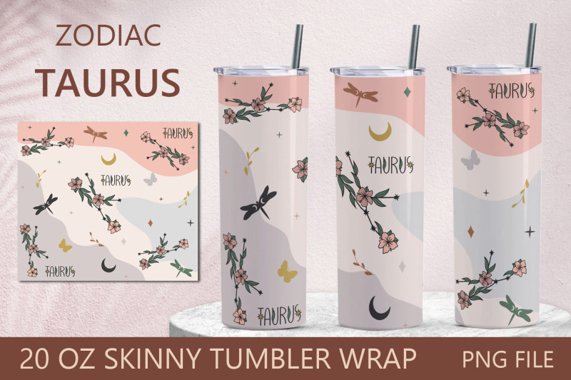 zodiac-20-oz-skinny-tumbler-wrap-taurus-astrology