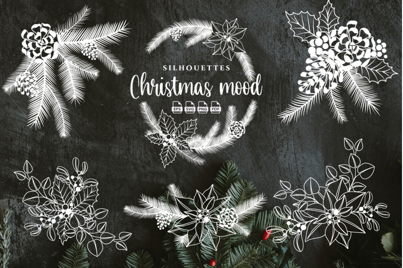 christmas-composition-silhouette-stencil-sticker-christmas-decor