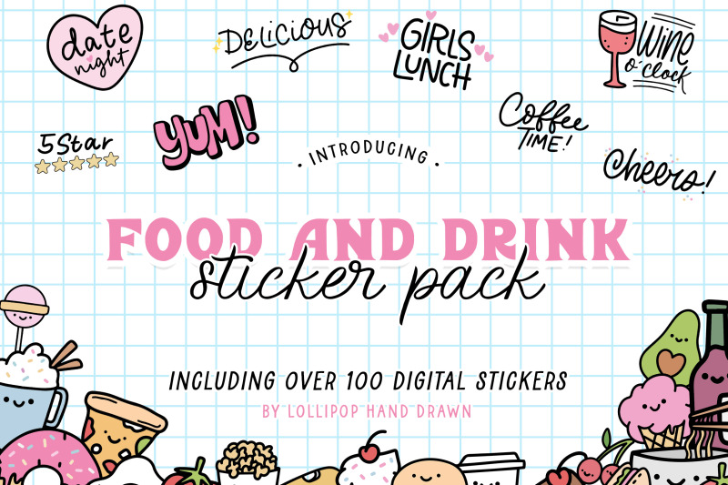 food-and-drink-digital-stickers-food-stickers-goodnotes-stickers