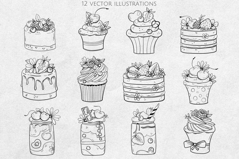 cakes-illustrations-line-art-svg