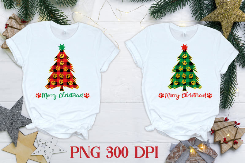 christmas-paws-sublimation-paw-christmas-tree-png