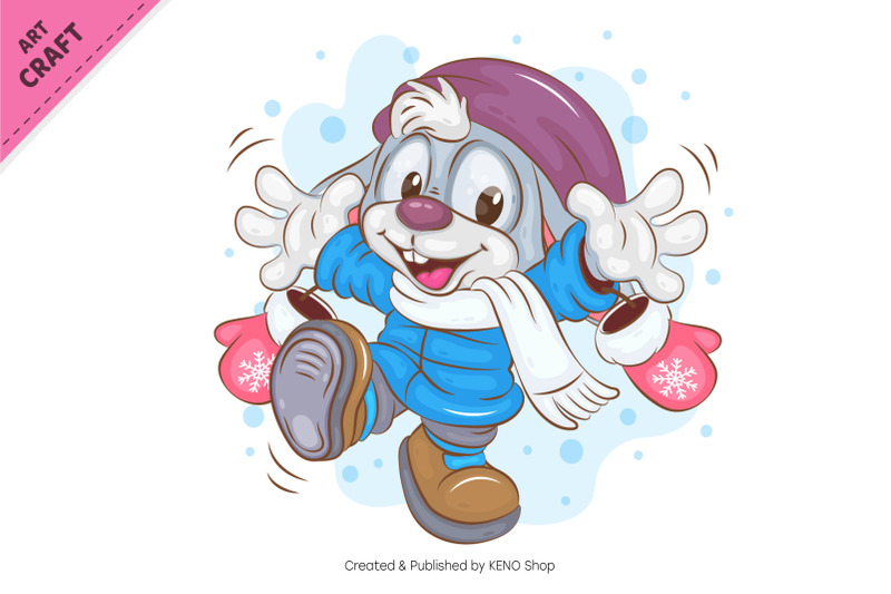 winter-cartoon-bunny-clipart