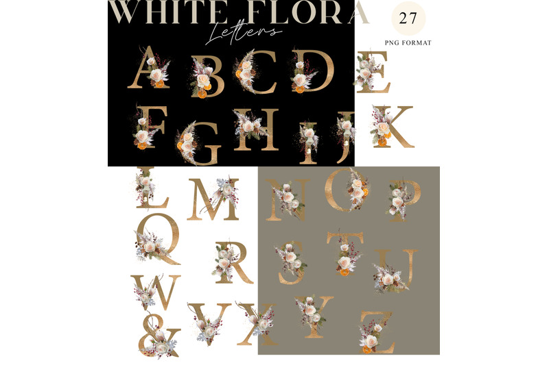 floral-clipart-letters-christmas-text-png