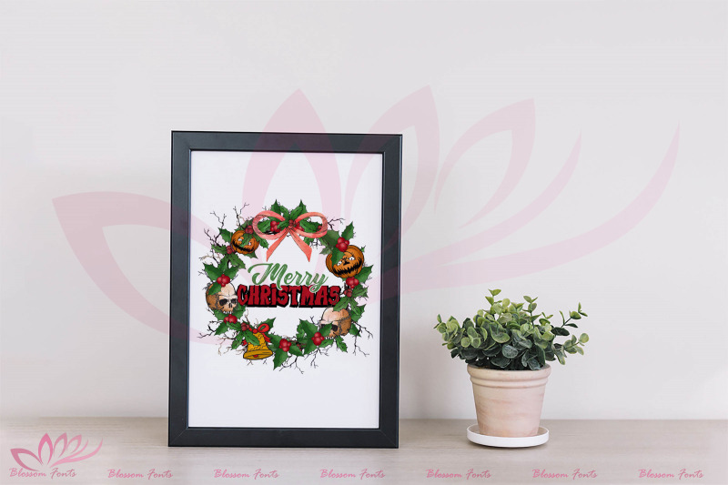gothic-christmas-wreath-sublimation