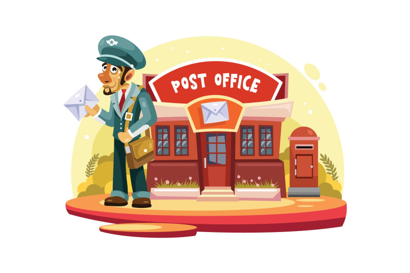 postman-vector-illustration