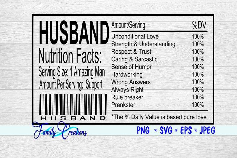 huband-nutrition-label