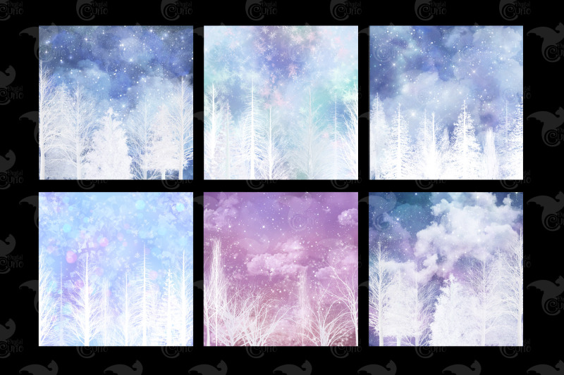 winter-forest-digital-paper