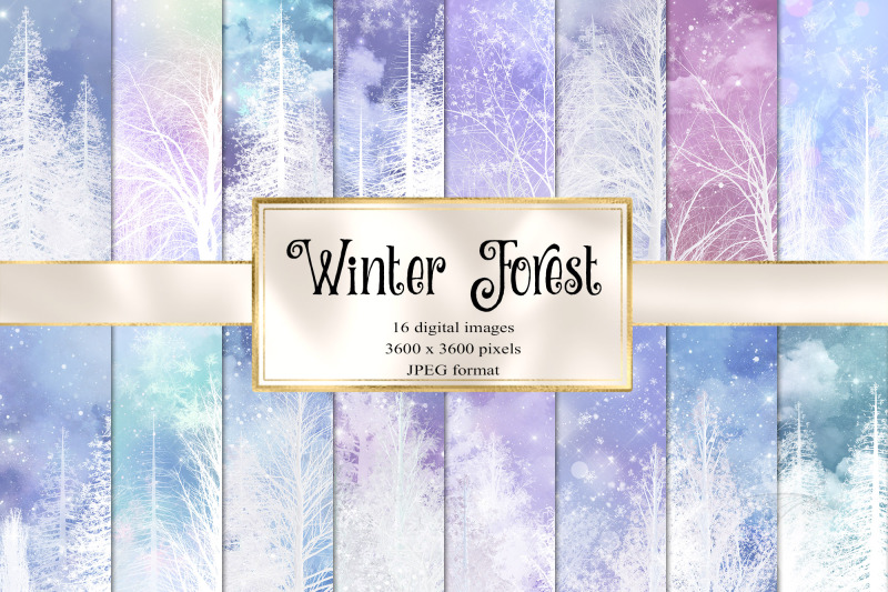 winter-forest-digital-paper