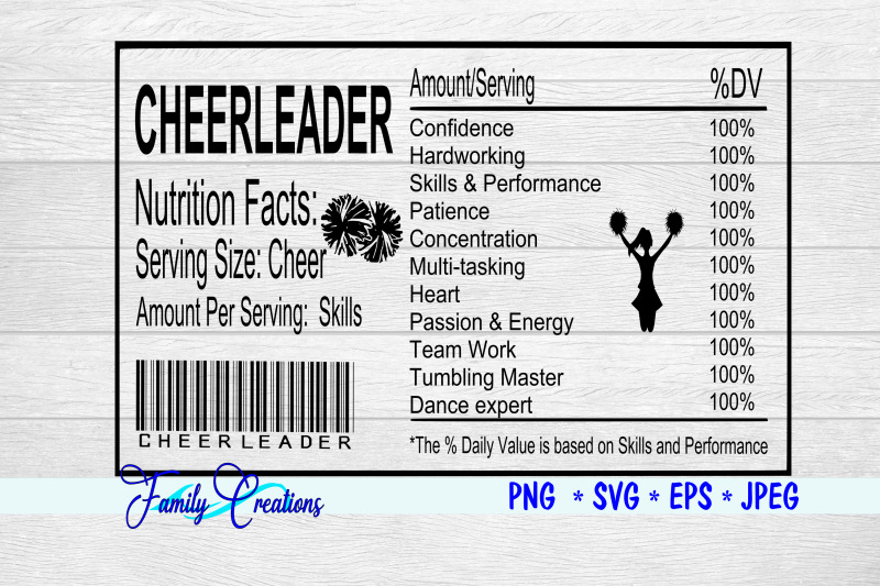 cheerleader-nutrition-label