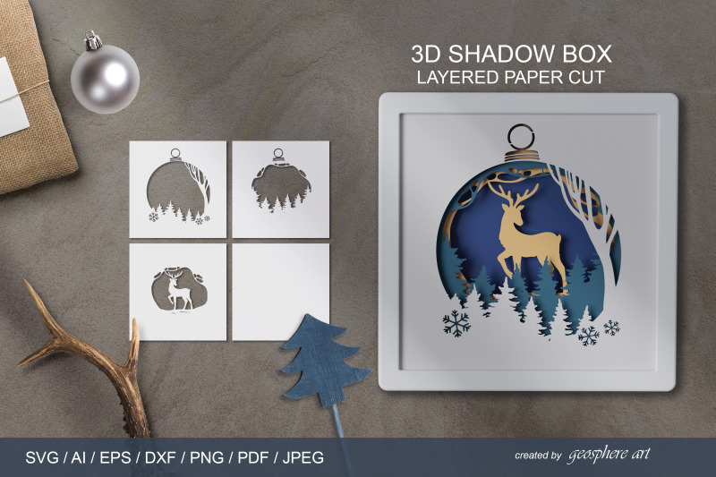 christmas-3d-layered-papercut-svg-reindeer-shadow-box