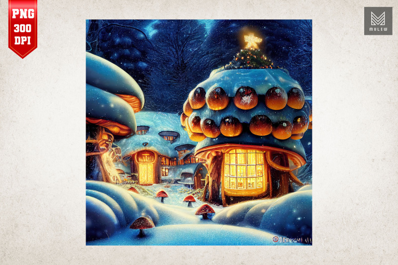 cozy-mushroom-village-christmas