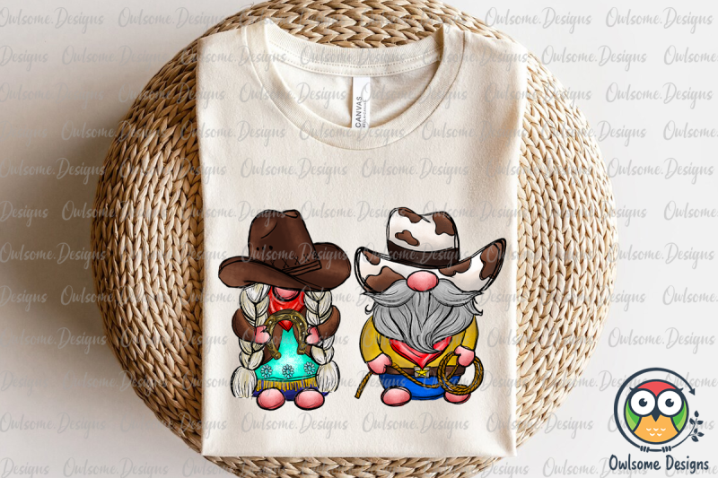 gnomes-couple-western-cowboy-png-sublimation